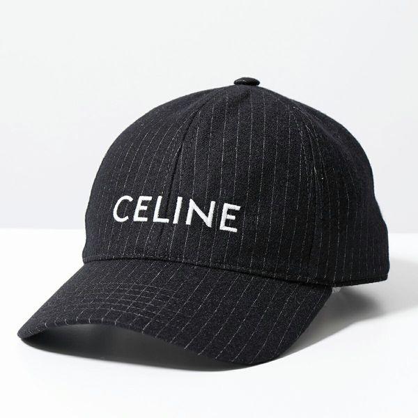 CELINE セリーヌ ベースボールキャップ 2AUS9495R.38CE レディース ストライプ 刺繍ロゴ ウール 帽子 38CE｜s-musee